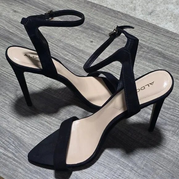 Aldo Strappy Pointed Toe High Heels - Size 8 Worn - Picture 2 of 5